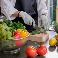 Lot Butcher Glove Cut Proof Protective Cut Resistant Gloves Kitchen L5 Protectio