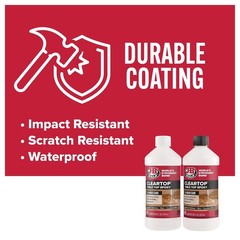 Tabletop Epoxy Resin, 32oz Kit, Cures Clear, Fast Time, Minimal Bubbling, Scr…
