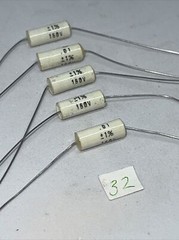 .01uf 160V Axial Film Polystyrene Capacitor 160 Volts 10000pF New Lot of (5)