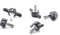 1/4″-20 X 1/2″ Thumb Screws Tee Wing Bolt Delrin Head SS USA 4 per package