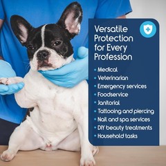 Nitrile~Vinyl Exam Gloves, Disposable, Latex~Free, Multipurpose