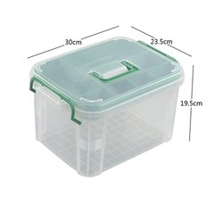 Bringer 1 Pack Clear Plastic Family First Aid Medicine Storage