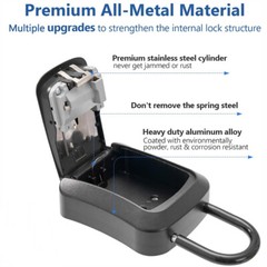 Lockbox Key Lock Box For Outside-Combination For House Key-Portable/Wall Mounted