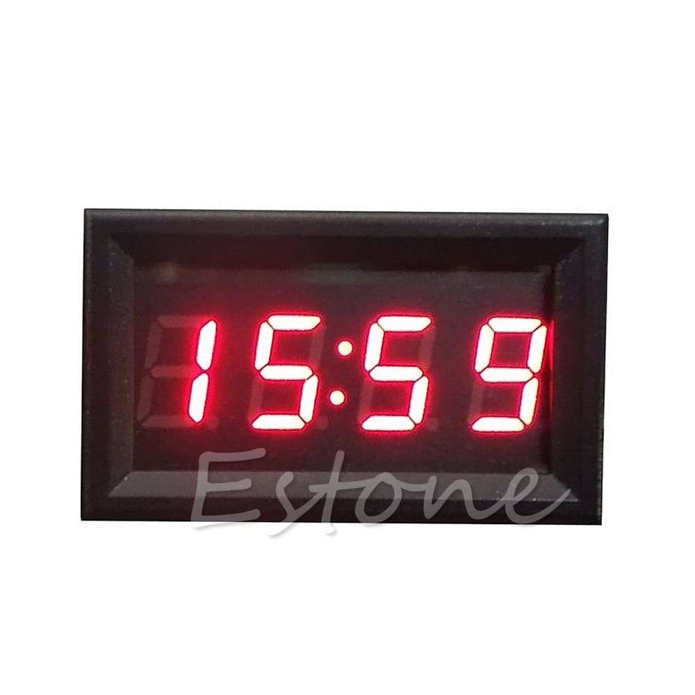 Car Truck Digital Electronic Clock LED Screen Display Electronic Watch 12V/24V