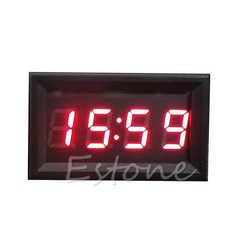 Car Truck Digital Electronic Clock LED Screen Display Electronic Watch 12V/24V