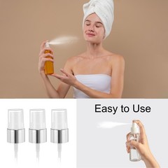 uxcell 6 Pcs Silver White Spray Top, 18/410 Fine Mist 18/410,