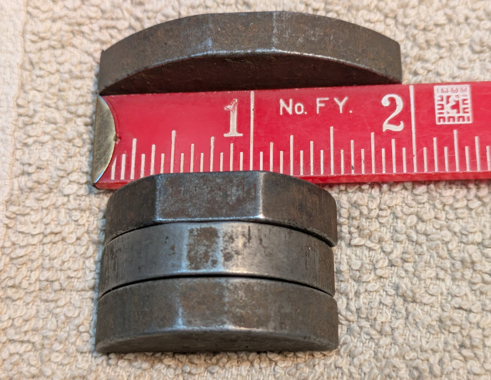 12) 5/16″ Thick Steel Woodruff Keys – Assorted Lengths 1-1/8 to 2″ –