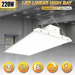 3500K/4000K/5000K LED Linear High Bay Light 220W Warehous Shop Lights AC120-277V