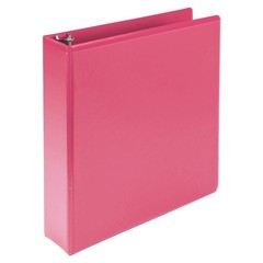 Samsill Plant-Based 2 Inch Durable Round Ring, View 2-Inch, Berry Pink