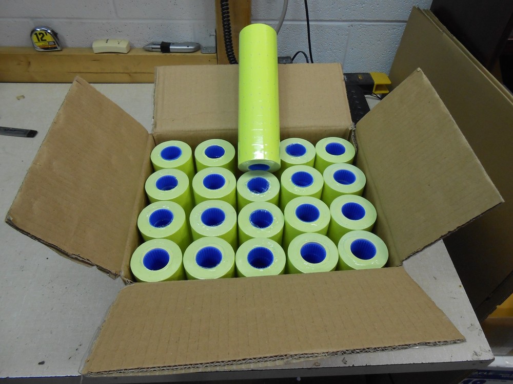1 Case of Yellow Labels for Motex 5500 , 200 Rolls