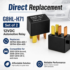 Relay G8HL-H71 (Set of 2), 39794-SDA-A03 39794-SDA-A05 12VDC Automotive Relay –