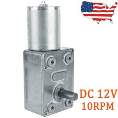DC 12V 10RPM High torque Turbo Worm Electric Geared Motor Low Speed Reversible