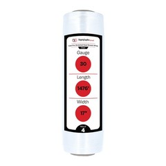 4 Rolls 30 Gauge Eco Friendly Pre Stretch Hand Shrink Wrap 17″ x 1476′ Clear