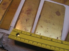 Vintage CH Hanson 45 Brass Stencils 4” Letters Numbers +Punctuation with OLD Box