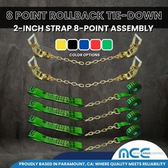 USA 8 Point Rollback Tie Down System Chain Ends for Car Hauler Tow Truck Flatbed