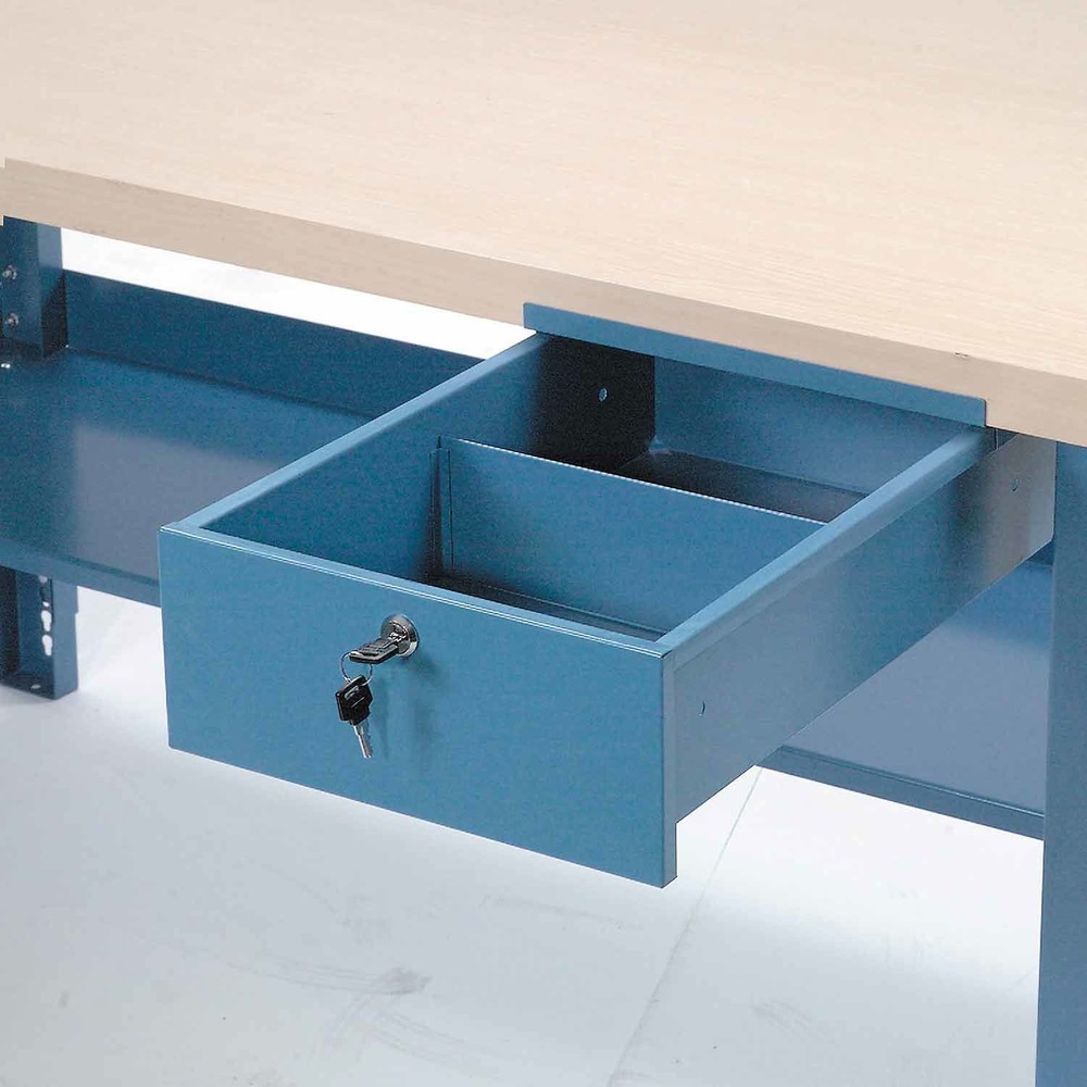 10-3/4″W x 18″D x 4-1/4″H Workbench Steel Drawer Blue
