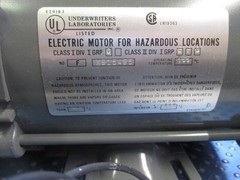 NEW DAYTON AC EXPLOSION PROOF INDUCTION MOTOR 1/3 HP, 1725 RPM, 1-PH 6K036J
