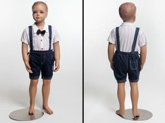 Realistic Child Toddler Kids Fiberglass Mannequin with Molded Hair & Flesh Skin