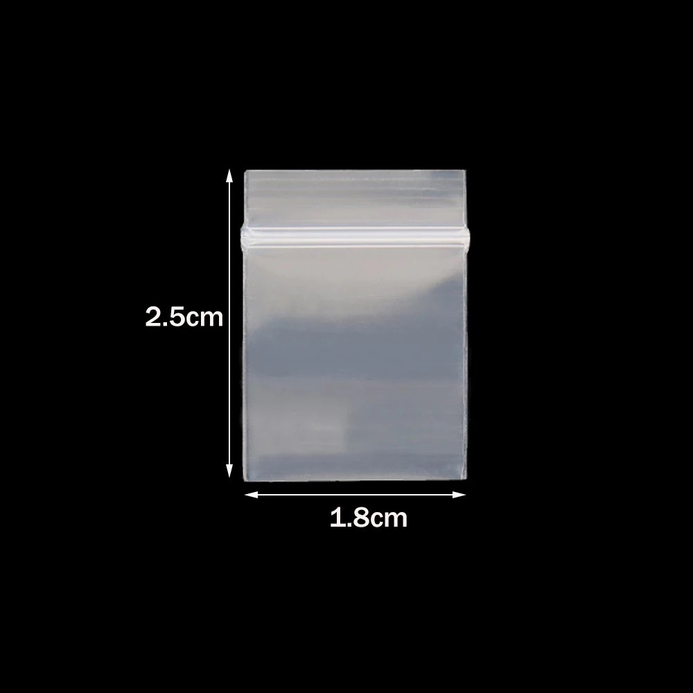 100pcs Mini Clear Resealable Plastic Jewelry Bags Small Ziploc Zip Bag