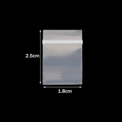 100pcs Mini Clear Resealable Plastic Jewelry Bags Small Ziploc Zip Bag
