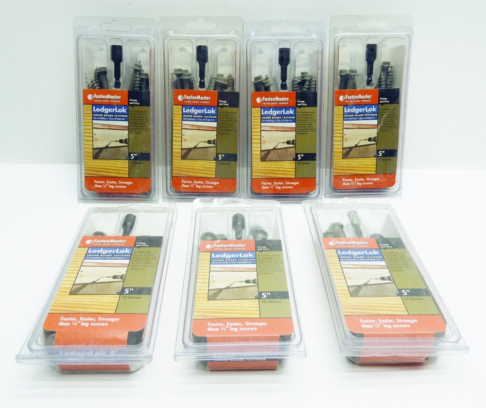 (Lot of 7) FastenMaster LedgerLok Screws 5″ 12pc Pack FMLL005-12