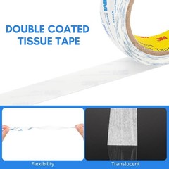 Double Coated Tissue Tape 9448A 0.47”x 20 Ft, Made of 3M Double Sided Tape T…