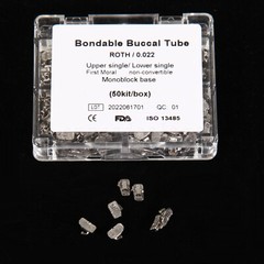 200pcs Dental Orthodontic Buccal Tube Roth 022 1st Molar Non-Convertible 50 sets