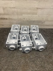 NEW LOT OF 6 CANTEX 5133464 3/4″ 1G PVC FSC BOXES