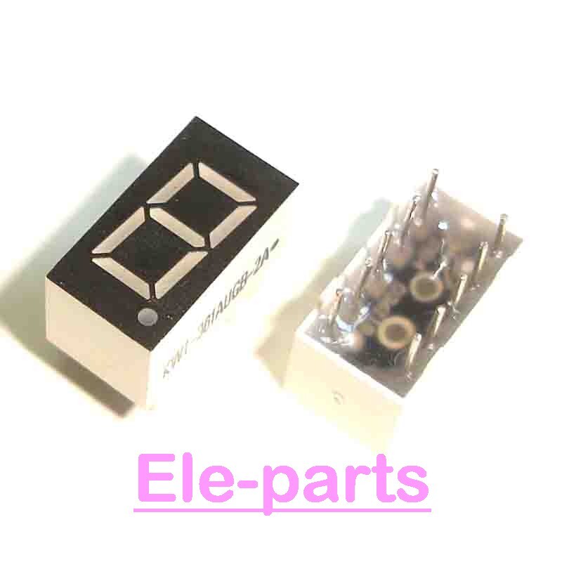 10PCS 1 Digits 0.36″ Green 7 SEGMENT LED DISPLAY COMMON CATHODE Digit LD-3161AG
