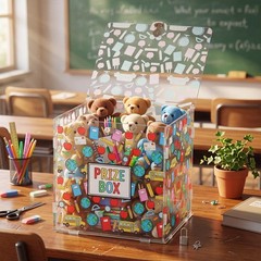 Treasure Chest Box for Classroom Decorations Acrylic Prize Container…