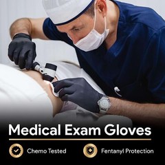 6 Mil Black Nitrile Gloves,Heavy Duty Mechanic and Food Grade Glove -Powder-Free