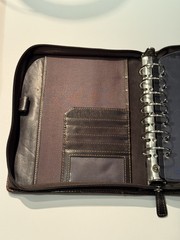 Franklin Covey Leather Zip Planner Binder 7-Ring Organizer 8×10 Brown Burgundy