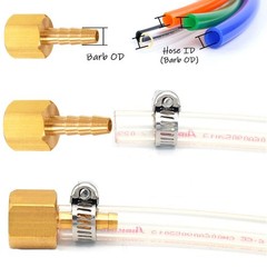 6PCS Brass Hose Barb Fittings 1/4″ NPT Female to 1/4″ Barb Adapter Connector …