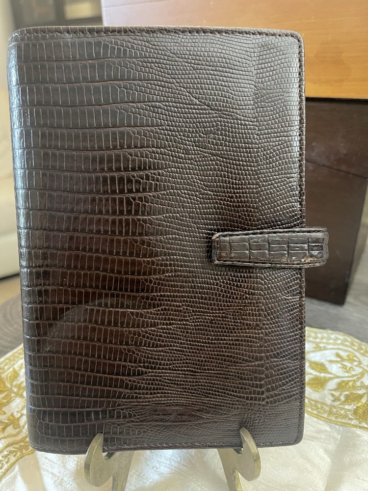 Filofax Personal Topaz organizer with a 2005 diary NOS Italian Embossed Leather