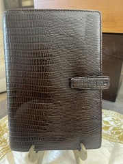 Filofax Personal Topaz organizer with a 2005 diary NOS Italian Embossed Leather