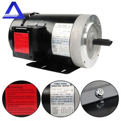 2 HP 3 Phase General Electric Motor 56C Frame 1800 RPM TEFC 230 / 460 Volt