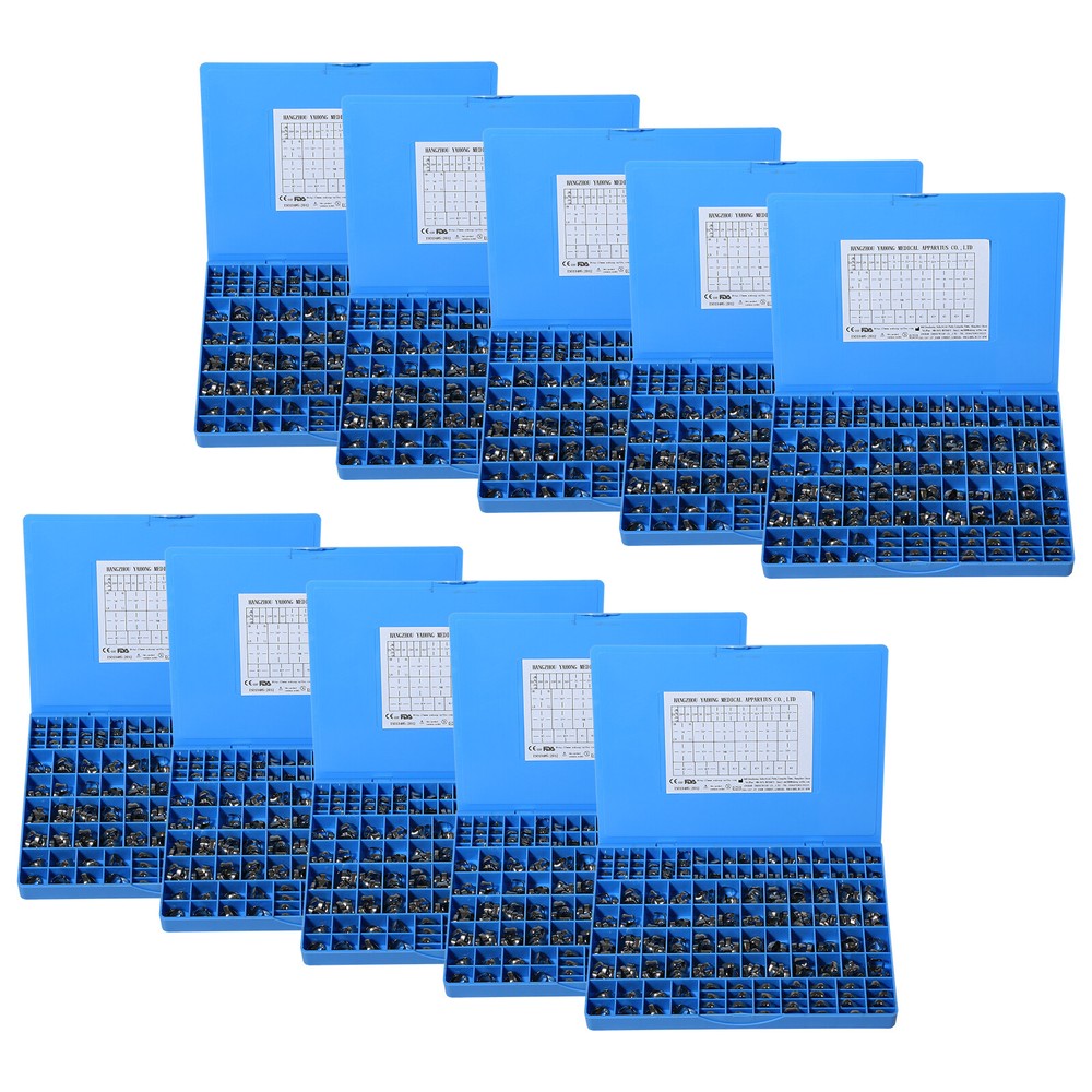 10 Sets Dental Prewelded Sgl Tube Roth.022 1st Molar with Bands Convertible CE