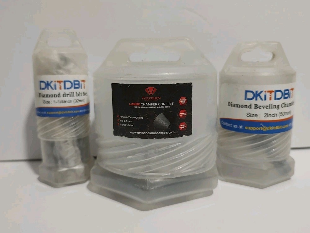 Lot Of 3 Diamond Beveling Chamfer Bits