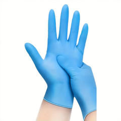 50/100PCS Blue Nitrile Gloves Disposable Waterproof Blue Gloves Kitchen Dishwash