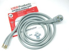 Range Oven Electric Power Cord 3 Prong Wire 50 Amp 10′ Foot Heavy Duty