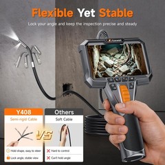 FOXWELL Dual Lens Borescope 1080P HD Endoscope Waterproof 5.3FT Snake Camera