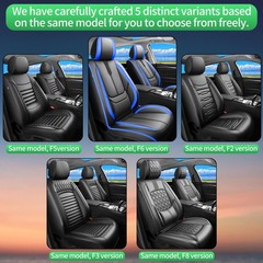 Subaru Impreza 04-2026 for Seat Covers Waterproof Leather Airbag Full Set Black-