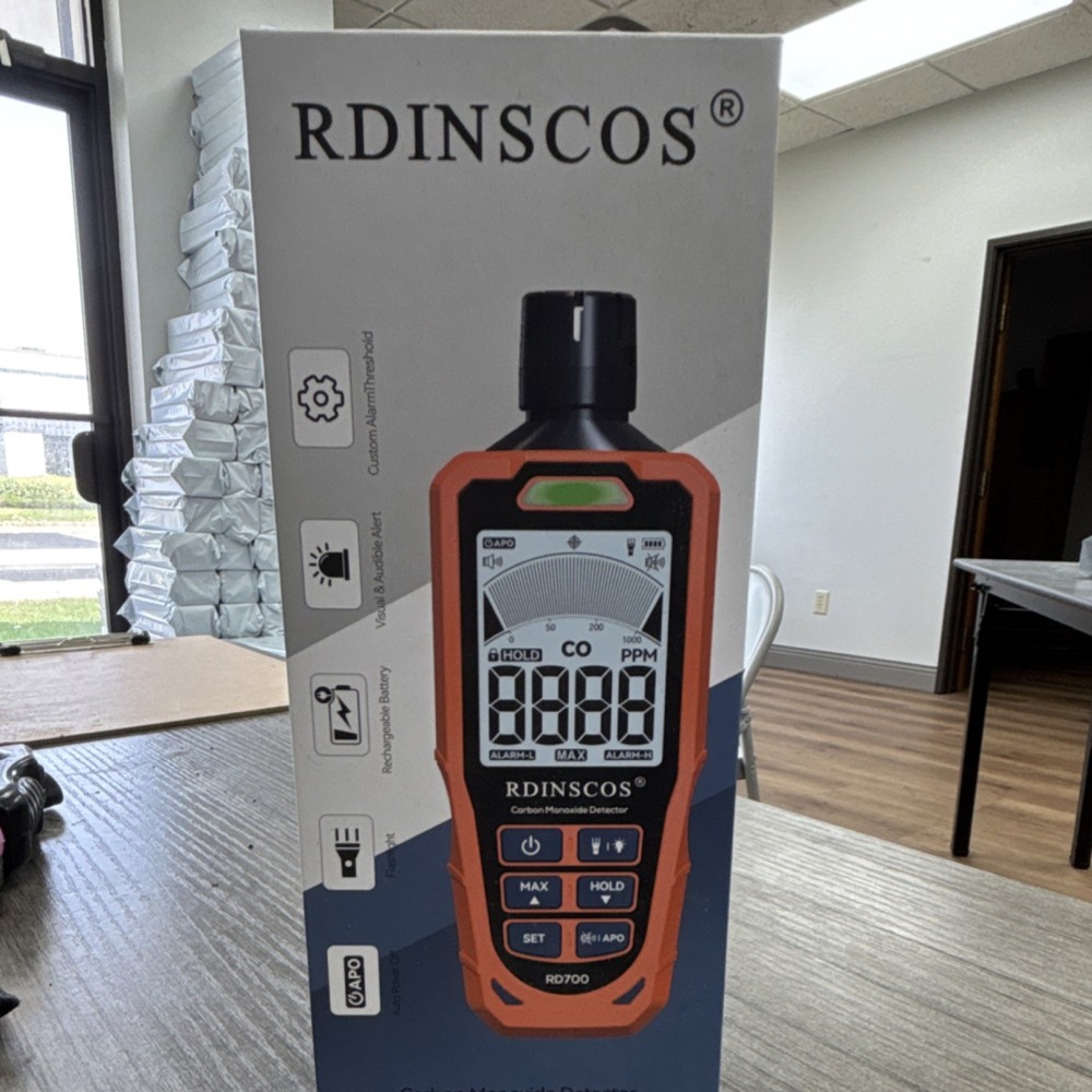 RDINSCOS RD700 Carbon Monoxide Detector Portable 2.7″ LCD 1200mAh Battery