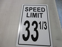 Speed Limit 33 1/3 Metal Sign for Vintage Vinyl Record Album Store Shop DJ 12×18
