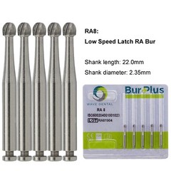 WAVE Dental Round Carbide Bur For Slow Speed Latch RA1-8 Taper Fissure RA702 699