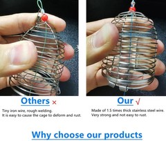 10Pcs/Pk Carp Fishing Bait Trap Cage Feeder Basket Holder Coarse Lure Feeder …