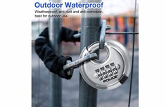 POLICE Combination Disc Padlock Stainless Steel Round Hardened Shackle Lock