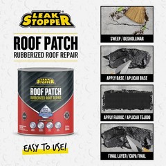 Black Jack Leak Stopper 1 Qt. Rubberized Roof Patch 0318-GA Black Jack Leak