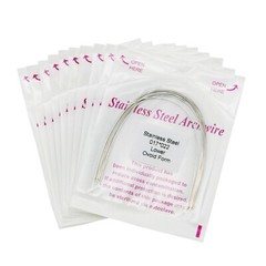 100 Pcs Dental Orthodontic Stainless Steel Recrangular Arch Wire Ovoid Form