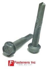 #14 Hex Washer Head TEK 5 Self Drilling Screws Strong Shield Coated TEKS Screws